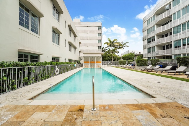 view of pool with a patio area