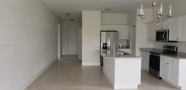 kitchen featuring white cabinetry, appliances with stainless steel finishes, and sink