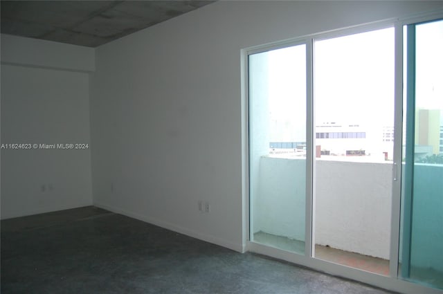 empty room with carpet floors and a wealth of natural light