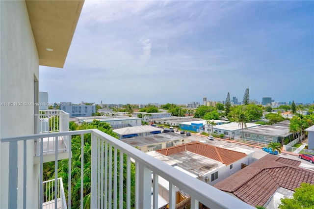 balcony with a city view