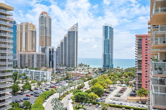 view of city featuring a water view