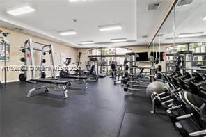 gym featuring plenty of natural light