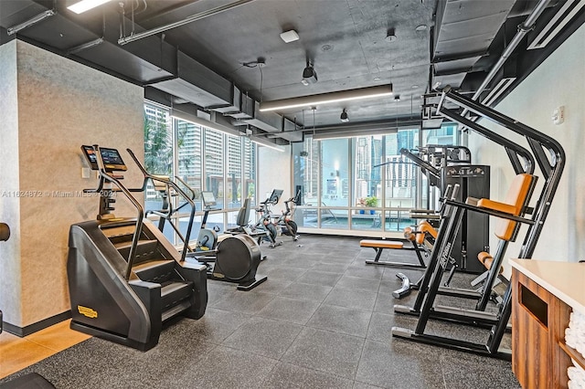 view of workout area