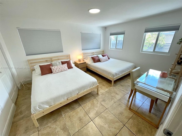 view of tiled bedroom