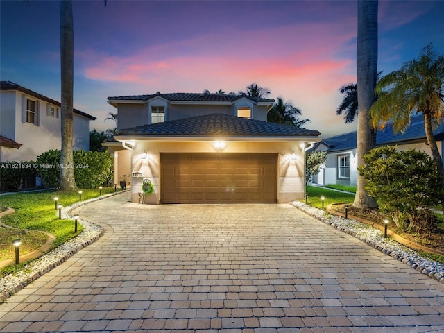 front facade featuring a garage