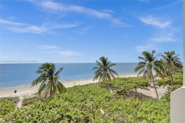 water view featuring a beach view