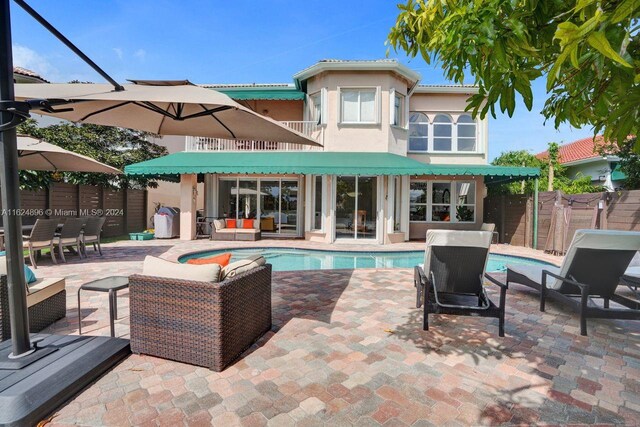 view of pool with a patio area