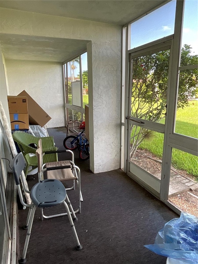 sunroom with a healthy amount of sunlight