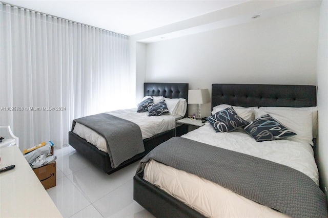 view of tiled bedroom