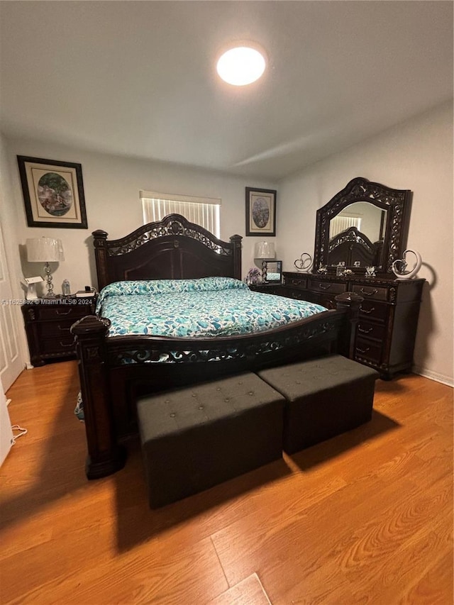 bedroom featuring light hardwood / wood-style flooring