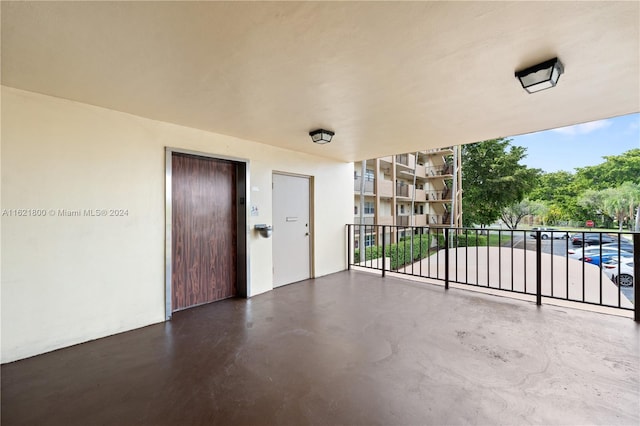 view of patio with a balcony