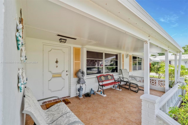 view of patio with covered porch