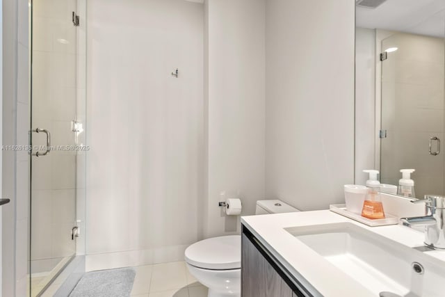 480 NE 31st St Unit 1005, Miami, FL 33137 - full bathroom featuring a shower stall, vanity, and tile patterned flooring