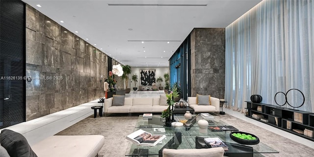 480 NE 31st St Unit 1005, Miami, FL 33137 - building lobby with tile walls and recessed lighting