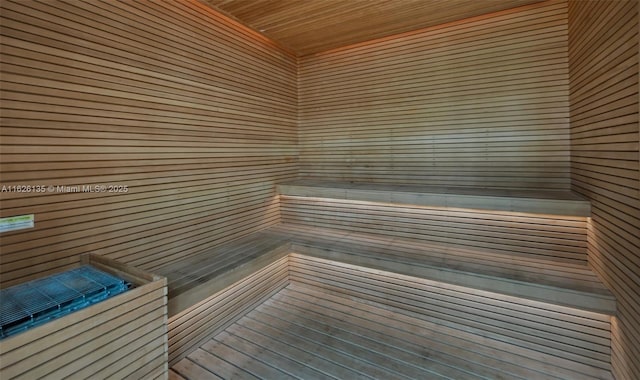 480 NE 31st St Unit 1005, Miami, FL 33137 - sauna / steam room featuring wooden walls and wooden ceiling