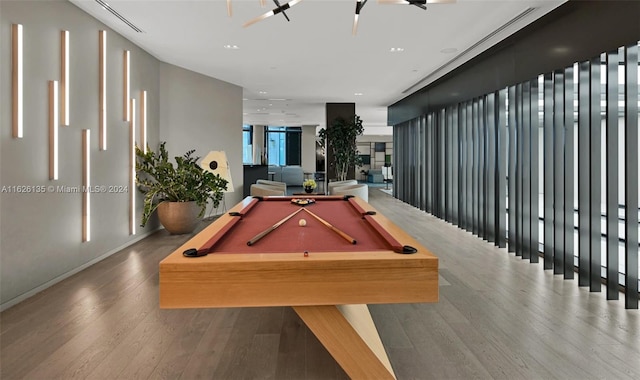 480 NE 31st St Unit 1005, Miami, FL 33137 - rec room with wood finished floors and pool table