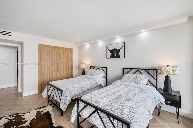 1717 N Bayshore Dr Unit A-3755, Miami, FL 33132 - bedroom with recessed lighting, visible vents, and baseboards