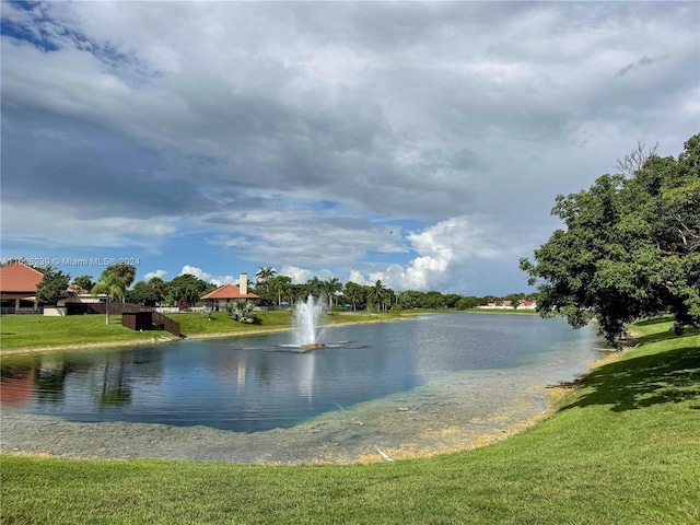 view of water feature