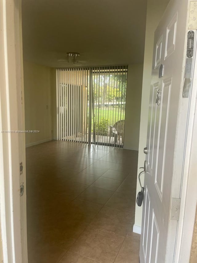 view of tiled spare room