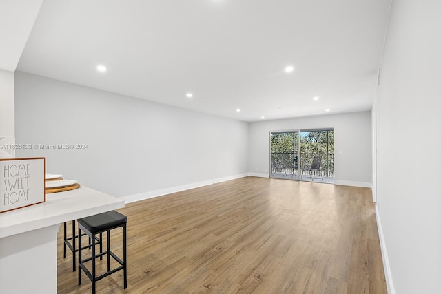 interior space with light wood-type flooring