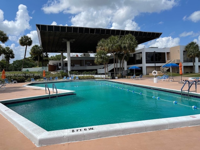 view of pool with a patio