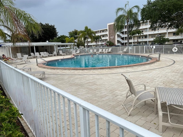 view of pool with a patio area