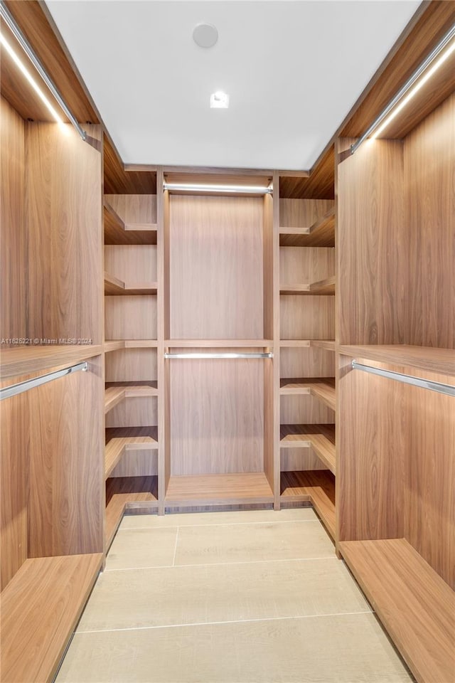 view of walk in closet