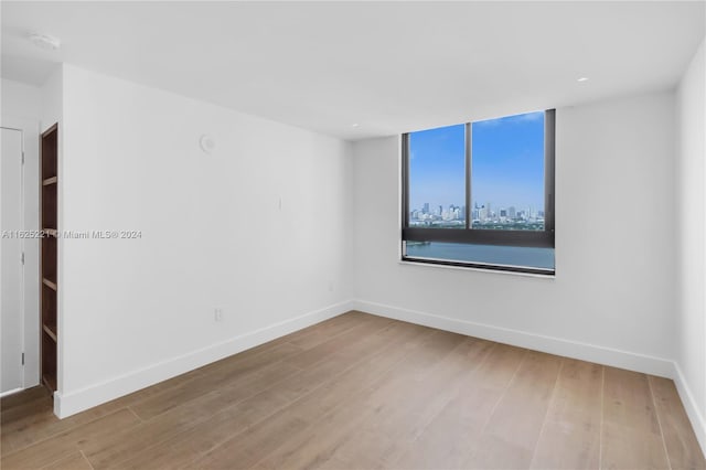 empty room with wood-type flooring