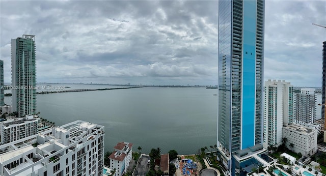 view of water feature