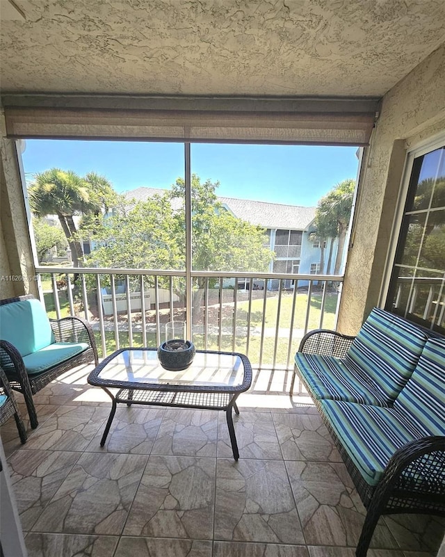 view of sunroom