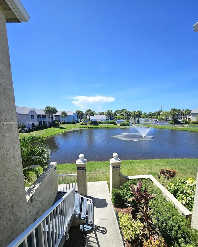 view of water feature