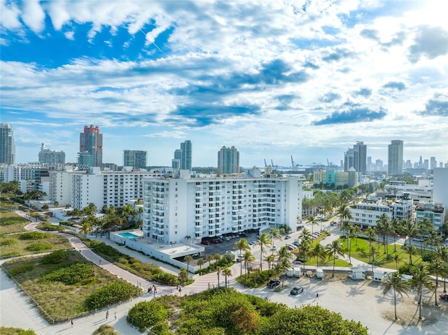 bird's eye view featuring a view of city