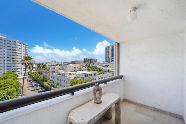 balcony with a city view