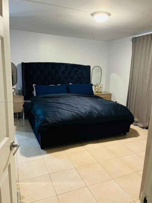 view of tiled bedroom