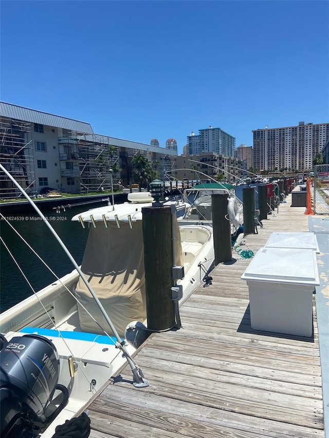 view of dock