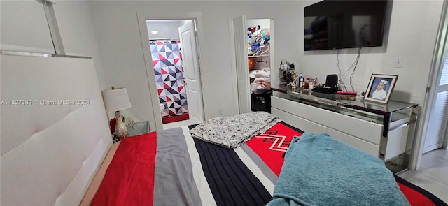 view of tiled bedroom