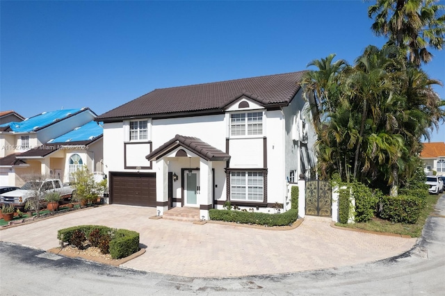 view of front of home featuring a garage