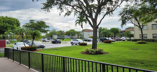 view of community featuring a yard