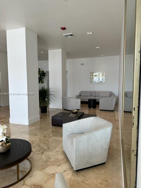 view of tiled living room