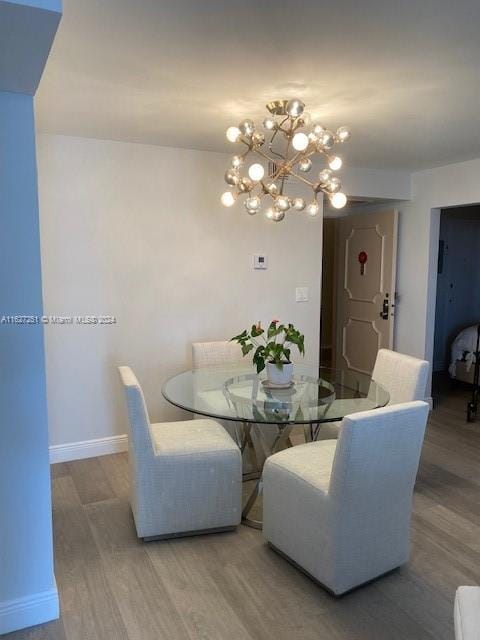 dining room featuring hardwood / wood-style flooring