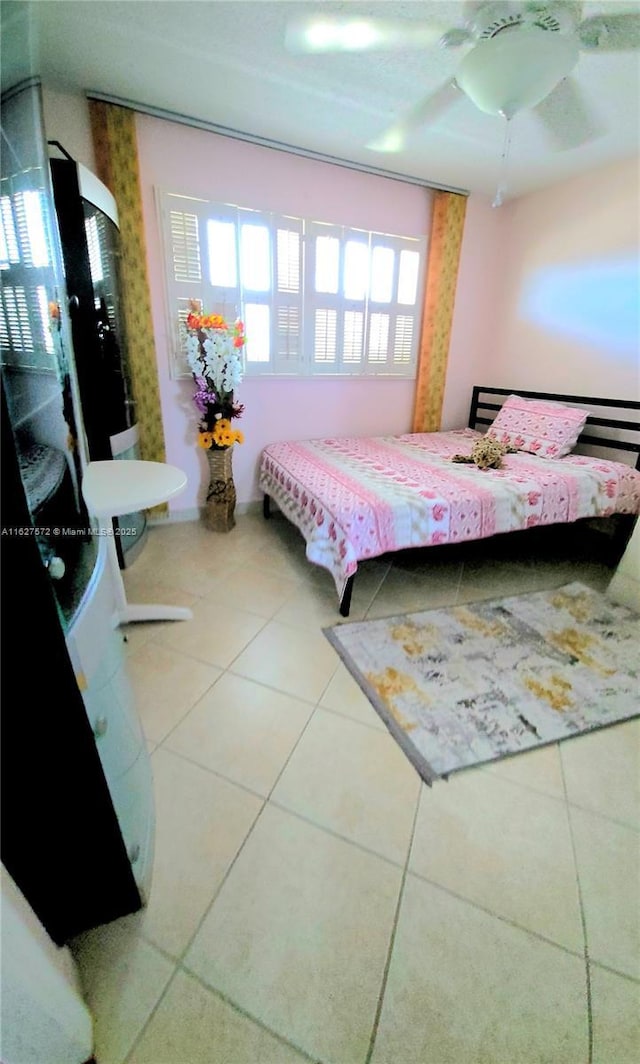 view of tiled bedroom