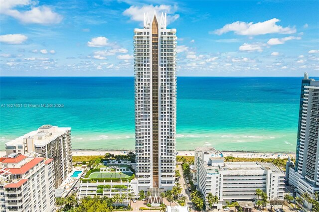 property view of water with a view of the beach