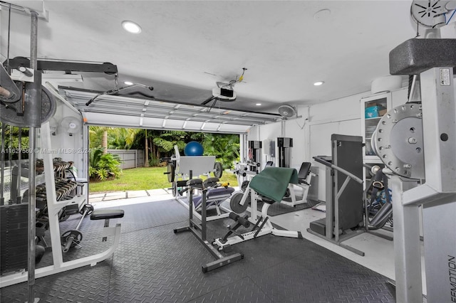 view of exercise room