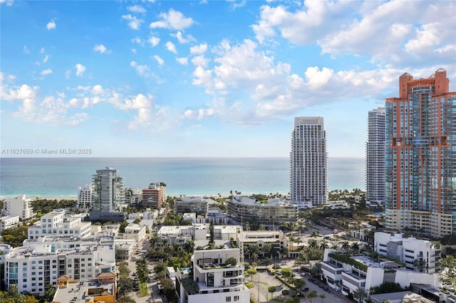 view of city featuring a water view