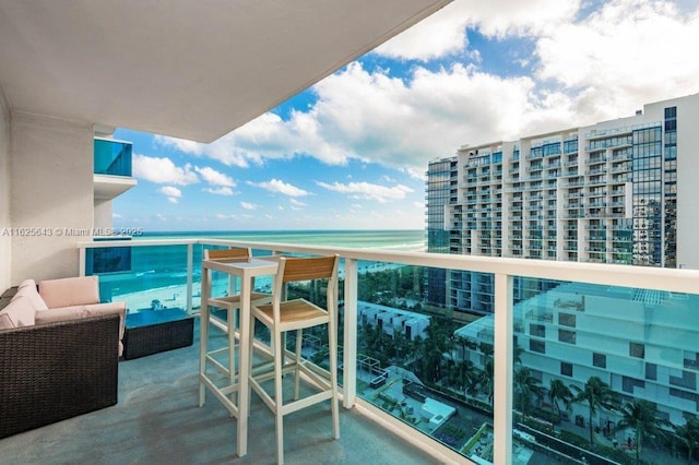 2301 Collins Ave Unit 1204, Miami Beach, FL 33139 - balcony featuring a water view