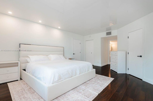 2301 Collins Ave Unit 1204, Miami Beach, FL 33139 - bedroom with wood finished floors and recessed lighting