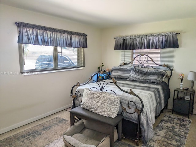 view of carpeted bedroom