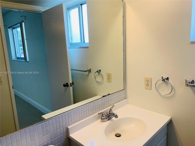 bathroom with vanity