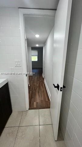 interior space featuring wood-type flooring