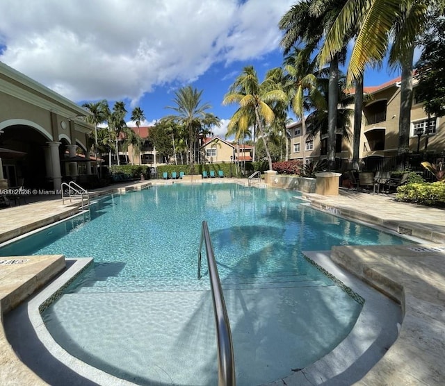 view of pool with a patio